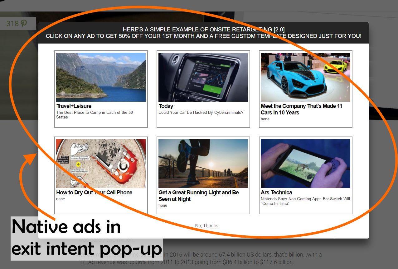 ADTIZE Ad Server Ad Serving Software Exit Intent Ads